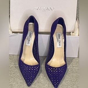 Gorgeous lavender suede Jimmy Choo heels